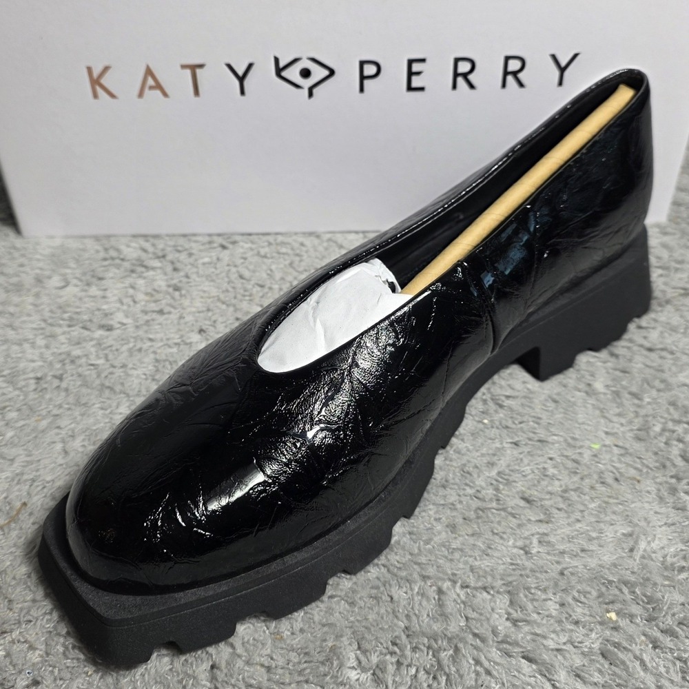 Katy Perry Collections Glossy Black Loafers